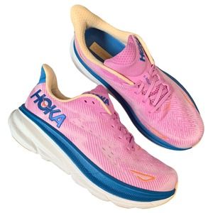 HOKA ONE ONE Clifton 9 Cyclamen Sweet Lilac Pink Blue Womens Sneaker In Box 9.5B
